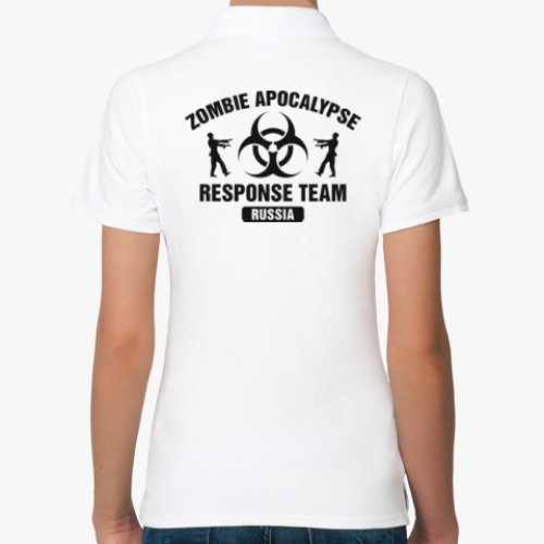 Женская рубашка поло (печать) Zombie Apocalypse Response Team