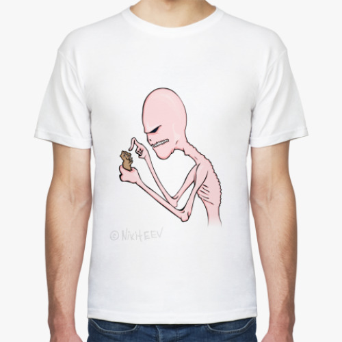 Футболка с принтом позвоночный голован_