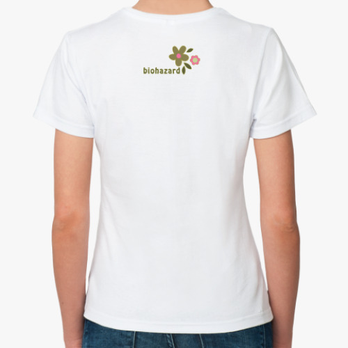 Классическая футболка с принтом Био опасность