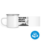 Кружка металлическая белая (круговая запечатка)