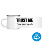 Кружка металлическая белая (круговая запечатка)