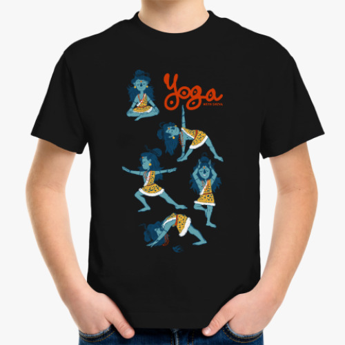 Детская футболка с принтом Shiva's yoga