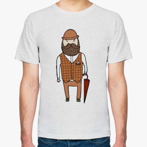 Футболка с принтом джентльмен