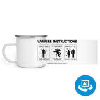 Кружка металлическая белая (круговая запечатка)