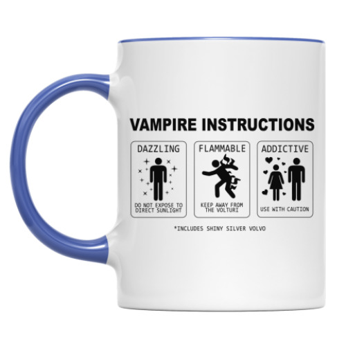 Кружка с принтом Vampire Instructions-4