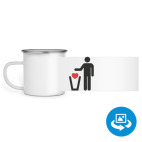 Кружка металлическая белая (круговая запечатка)