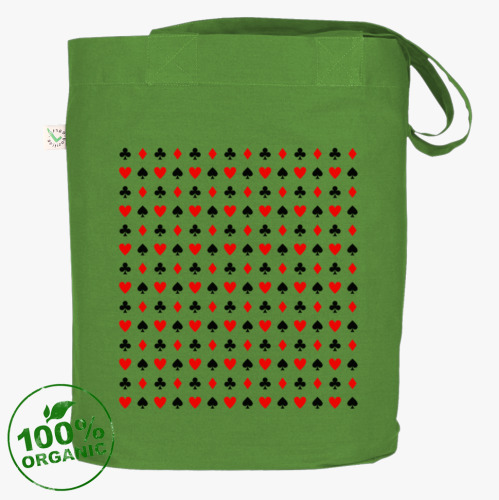 Сумка шоппер с принтом Современный дизайн Казино карт