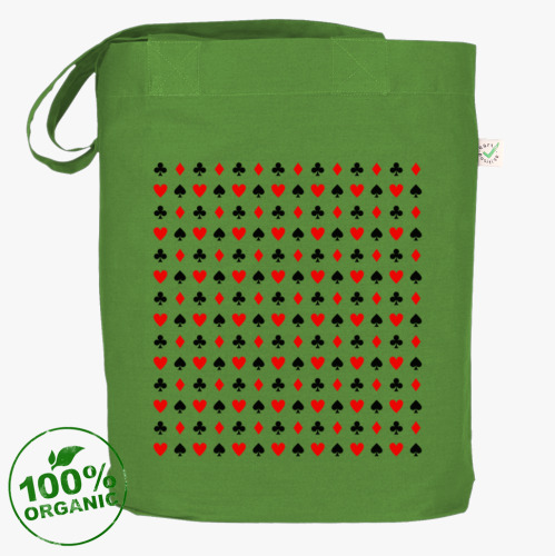 Сумка шоппер с принтом Современный дизайн Казино карт