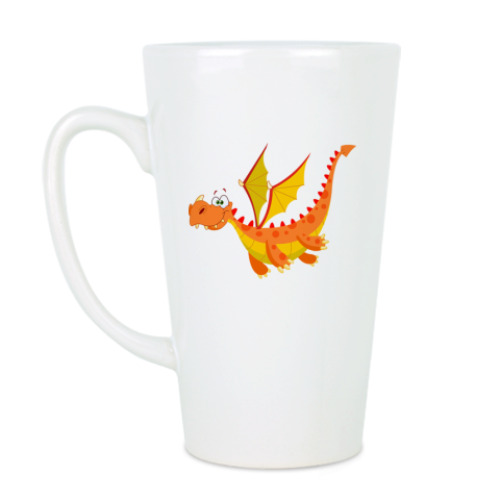 Чашка Латте с принтом Дракон