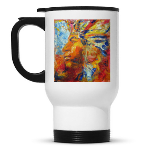 Кружка-термос с принтом Лицо