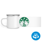 Кружка металлическая белая (круговая запечатка)