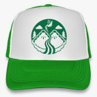 Кепка Trucker, зеленая Twin Peaks coffee Starbucks