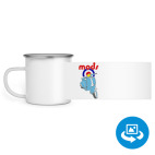 Кружка металлическая белая (круговая запечатка)