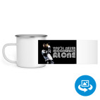 Кружка металлическая белая (круговая запечатка)