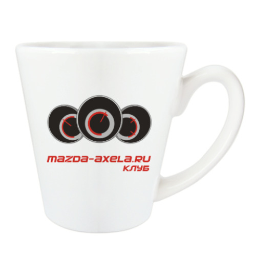 Чашка Латте с принтом Mazda Axela Club