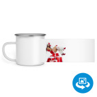 Кружка металлическая белая (круговая запечатка)