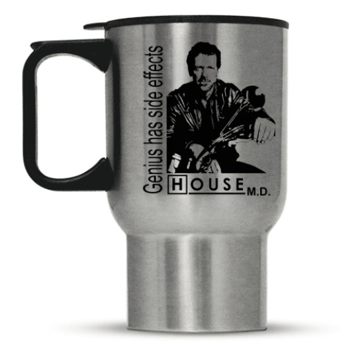 Кружка-термос с принтом Genius has side effects