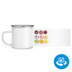 Кружка металлическая белая (круговая запечатка)