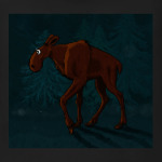 Забавный лось