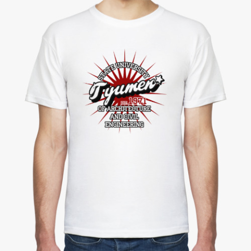 Футболка с принтом ТюмГАСУ - Тюменский Гос. Архитектурно-Строительный
