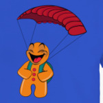 Пряничный человечек прыжок с парашютом