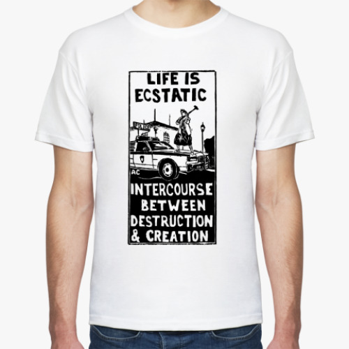 Футболка с принтом life is