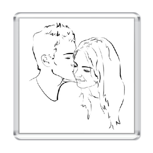 Магнит с принтом нежности