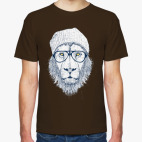 Крутой лев хипстер