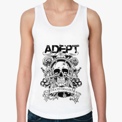 Женская майка с принтом Adept  майка