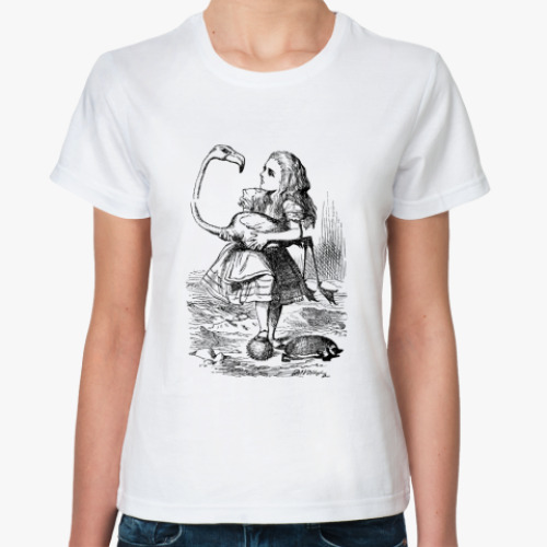 Классическая футболка с принтом  'Крикет'