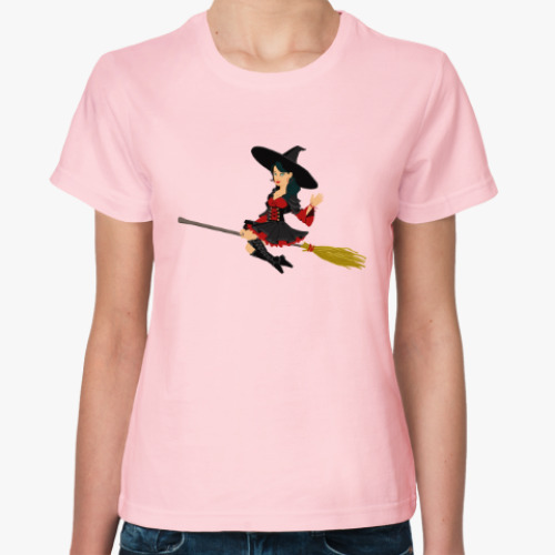 Женская футболка с принтом Ведьмочка