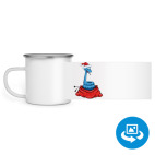 Кружка металлическая белая (круговая запечатка)