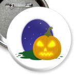 Хэллоуинская тыква на ночном фоне