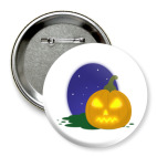 Хэллоуинская тыква на ночном фоне