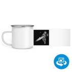 Кружка металлическая белая (круговая запечатка)