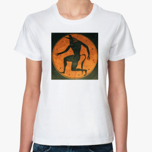 Классическая футболка с принтом Минотавр