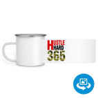 Кружка металлическая белая (круговая запечатка)