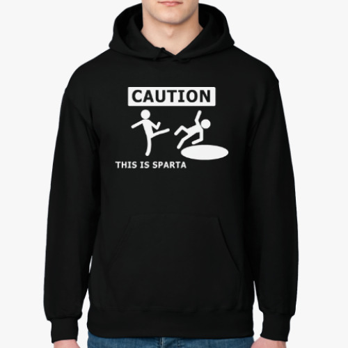 Толстовка худи Caution: this is Sparta