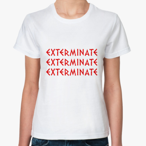 Классическая футболка Dalek EXTERMINATE Doctor Who
