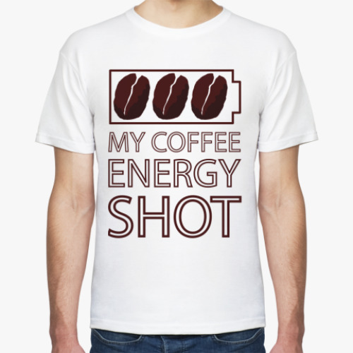Футболка с принтом Кофе-заряд