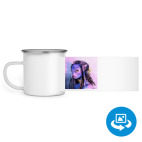 Кружка металлическая белая (круговая запечатка)