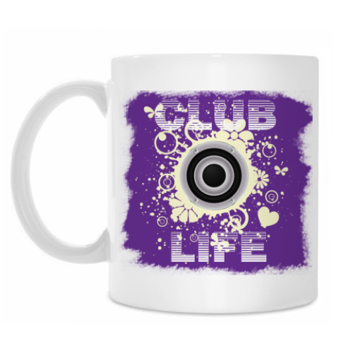 Кружка с принтом Клубная   жизнь