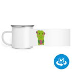 Кружка металлическая белая (круговая запечатка)