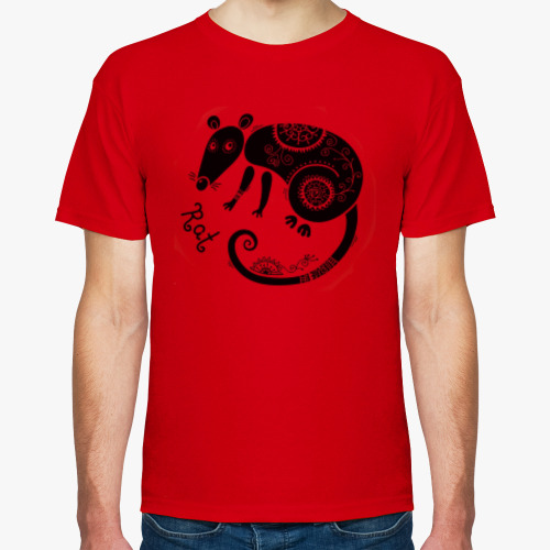 Футболка с принтом Крыса талисман