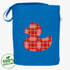 Уточка для ванной в шотландскую клетку