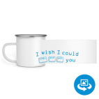 Кружка металлическая белая (круговая запечатка)