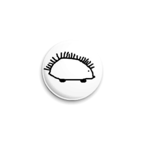 Значок 25мм с принтом  Minimalism(hedgehog)