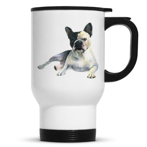 Кружка-термос с принтом Французский бульдог