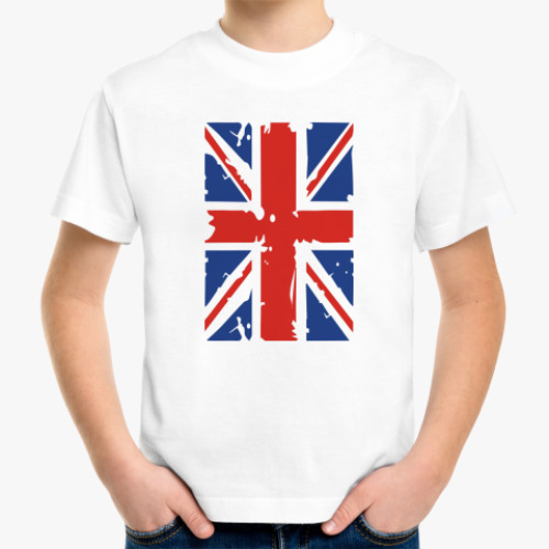Детская футболка с принтом Британский флаг