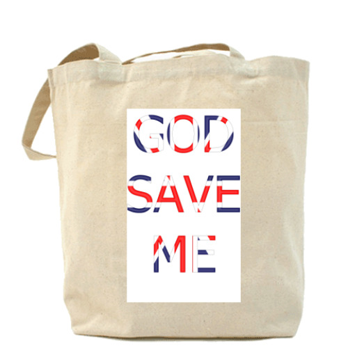 Сумка шоппер с принтом GOD SAVE ME